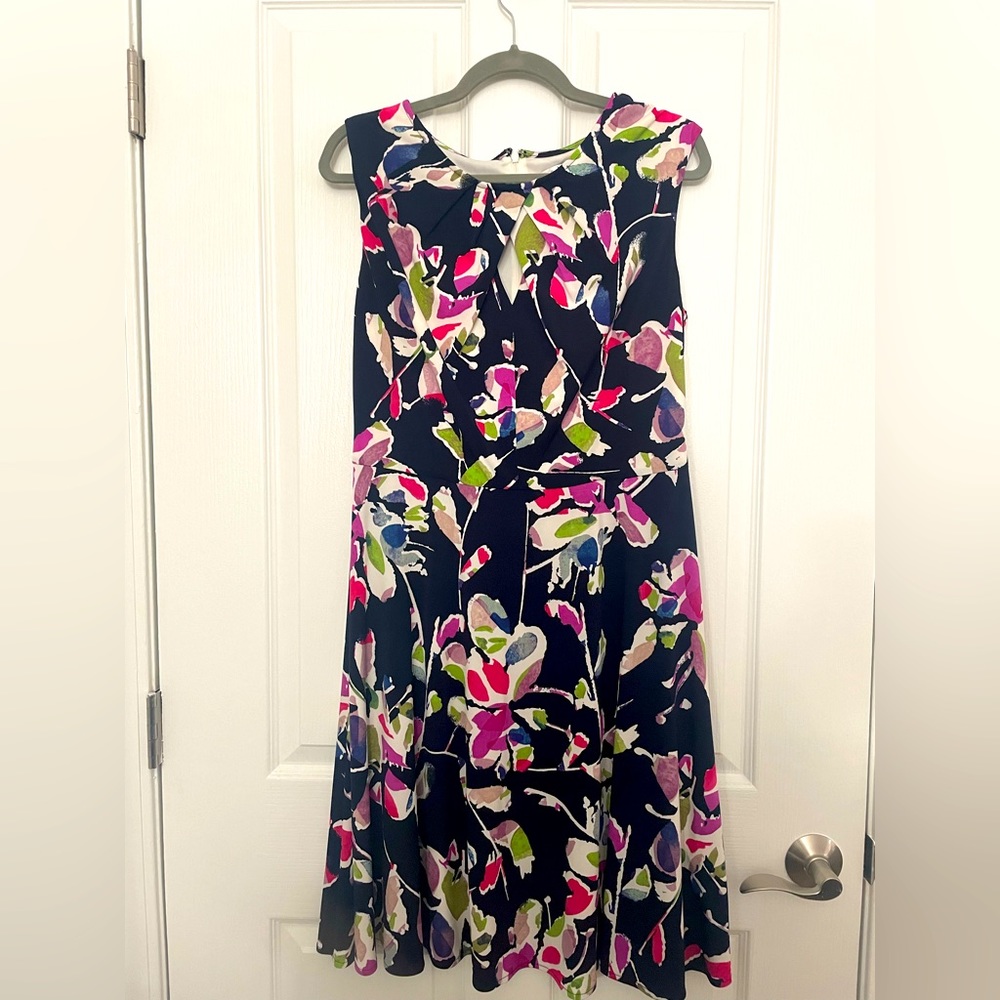 Navy floral dress